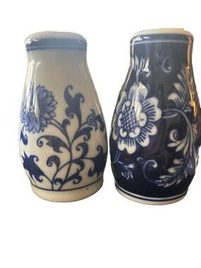 Pier 1 One Imports Mandarin Blue Salt & Pepper Shakers Pair